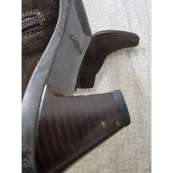 LA CANADIENNE Brown Suede Waterproof Ankle Boots Booties SIZE 8 M 22273 - Picture 12 of 16